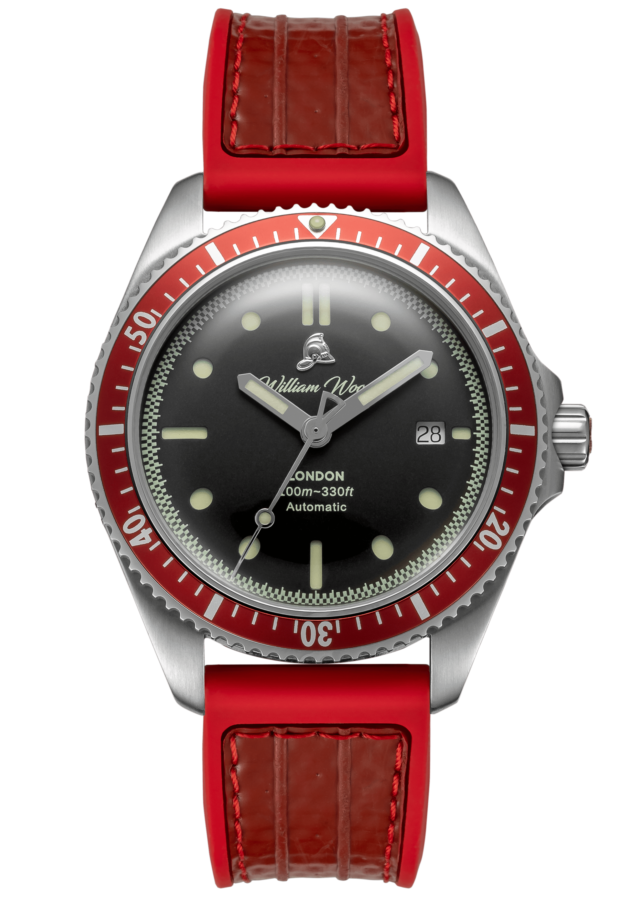 William Wood Watches: Valiant Collection The Red Watch