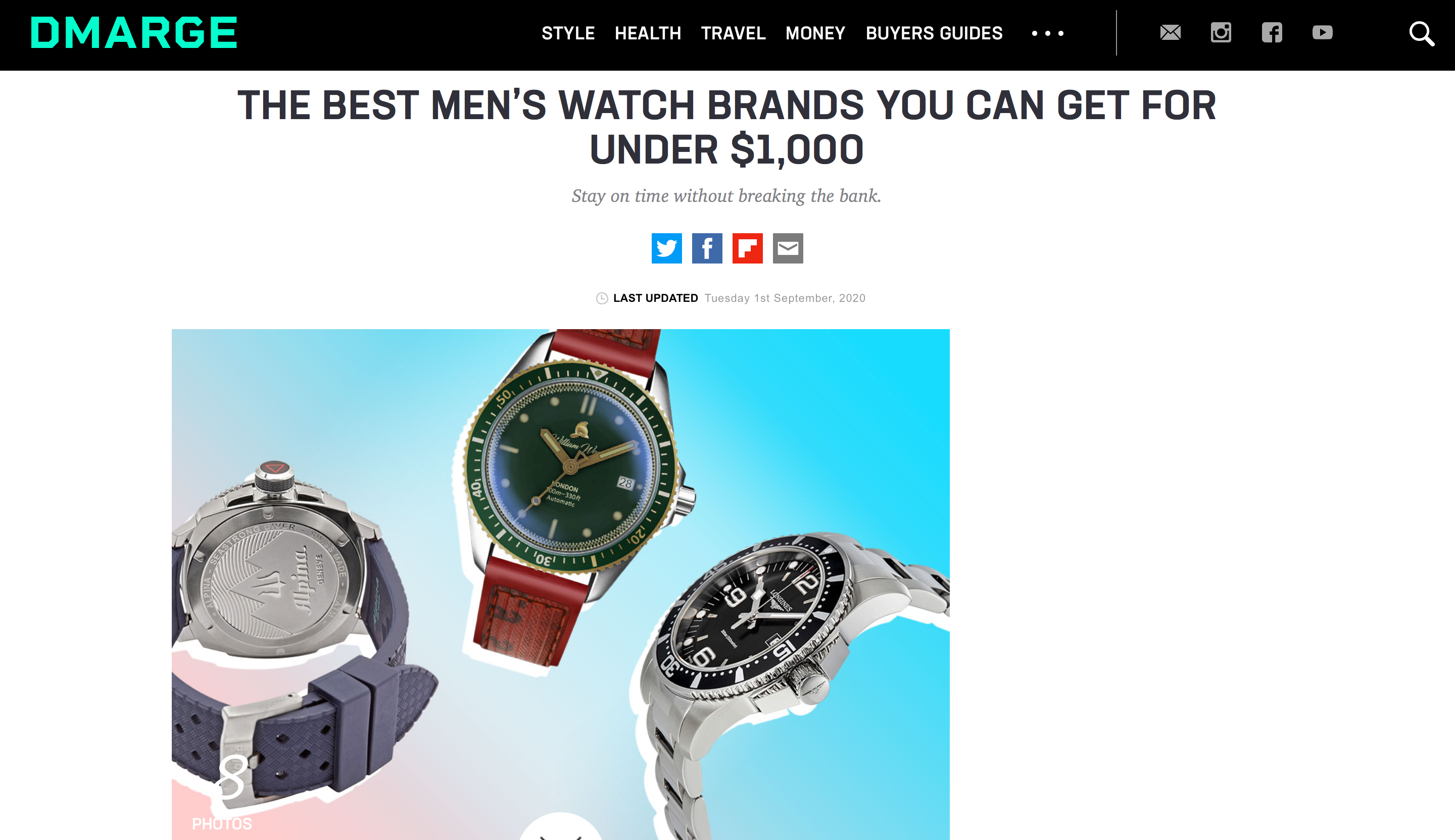 Dmarge -  #1 Best Men's Watch Under $1,000