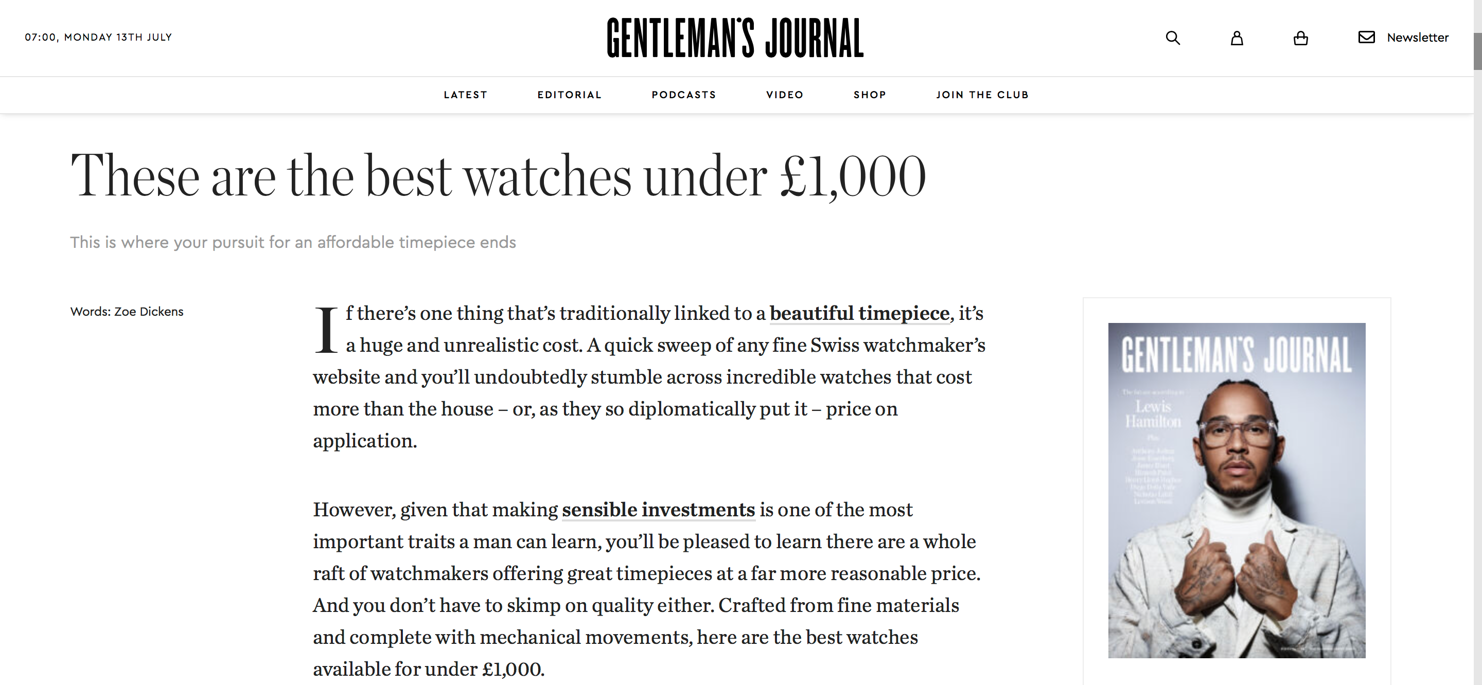 The Gentleman's Journal Review