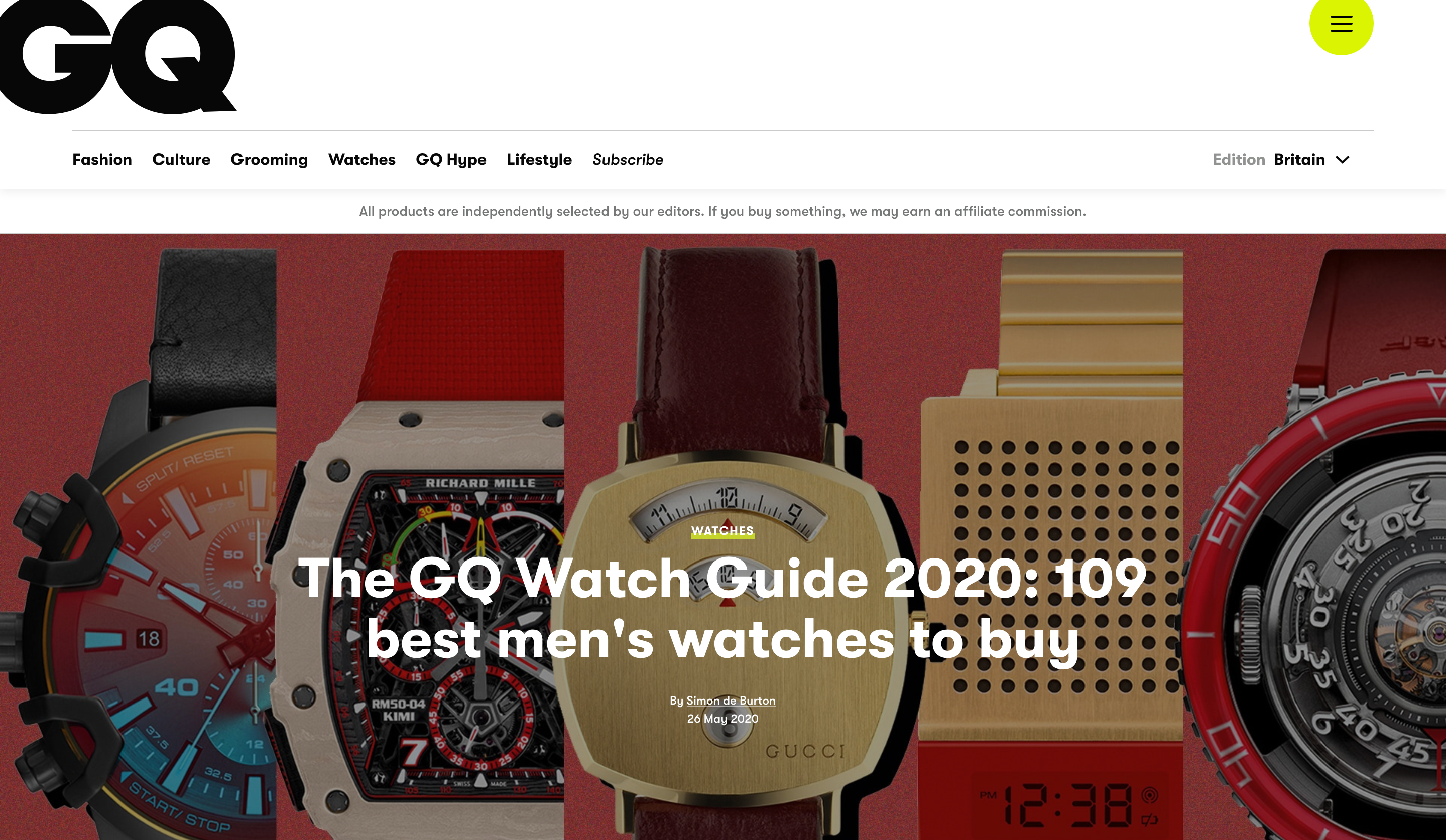 GQ Best Men's Watches 2020