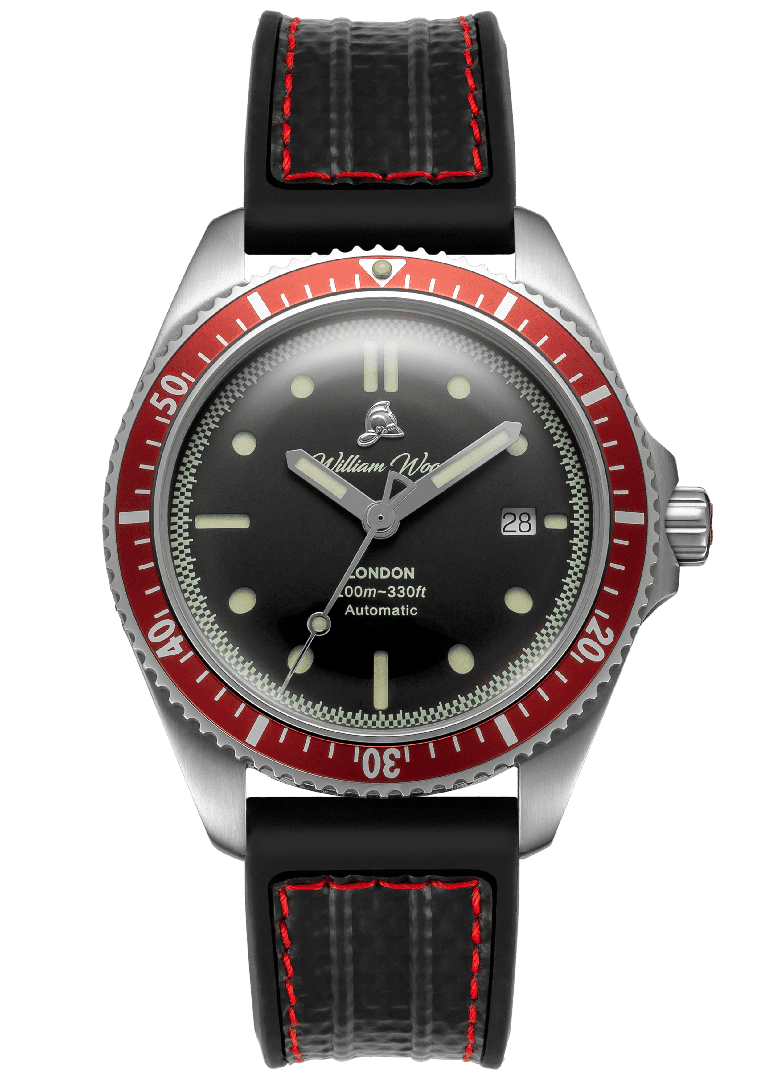 William Wood Watches: Valiant Collection The Red Watch